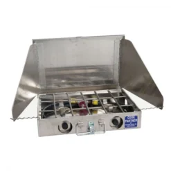 Partner Steel 2-Burner Camp Stove W/ Windscreen