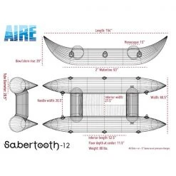 AIRE Catarafts Sabertooth 12' Paddle Cat